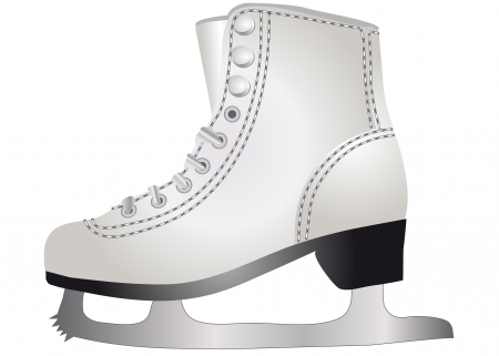 ice skates isolated on the white backgrooundのイラスト素材