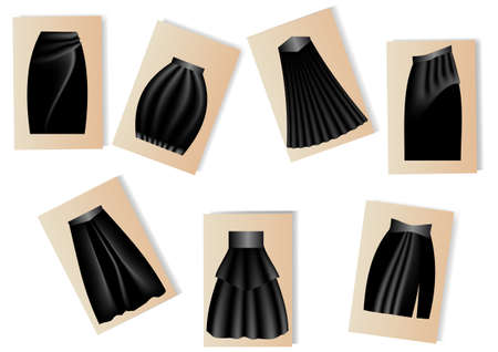 models of women skirtのイラスト素材