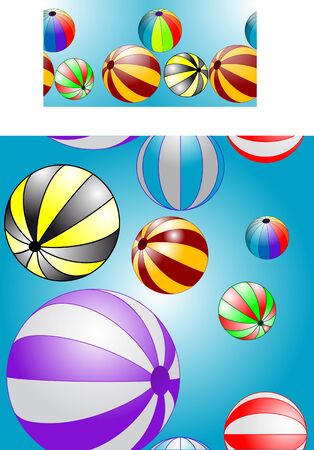 two seamless texture with balls  10 EPSのイラスト素材