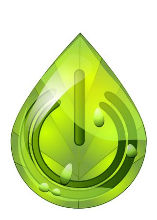 ecological power sing iolated on white backgroundのイラスト素材