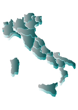abstract map of Italy isolated on whiteのイラスト素材