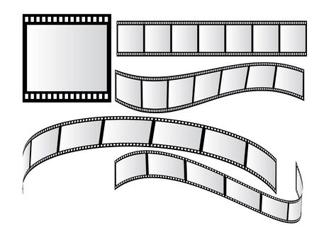 photographic film isolated on the white backgroundのイラスト素材