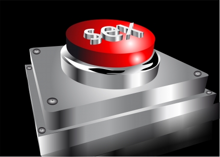 button with inscription sex isolated on a black backgroundのイラスト素材