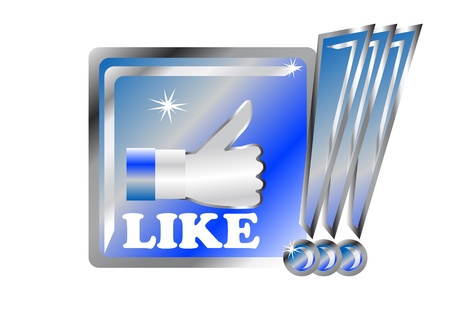 icon like isolated on the white backgroundのイラスト素材