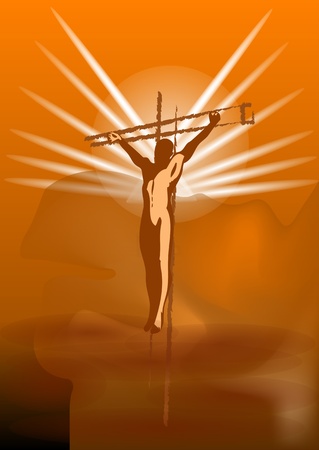 Crucifix  Ours Jesus on the cross のイラスト素材