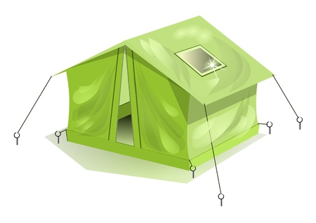 tourist tent isolated on the white backgroundのイラスト素材