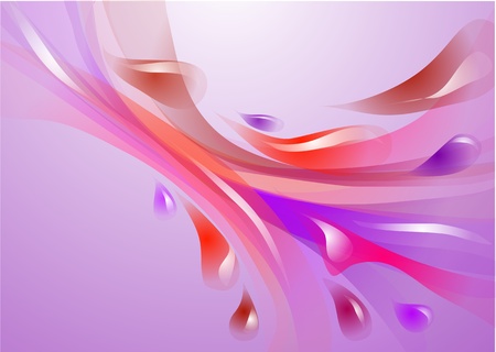 the flow of rose water with splashesのイラスト素材