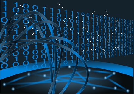 network connection  abstract space background in のイラスト素材