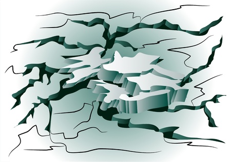 earthquake  abstract background with a cracked groundのイラスト素材