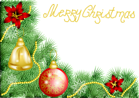 Christmas decoration  Christmas frame for greeting cardのイラスト素材