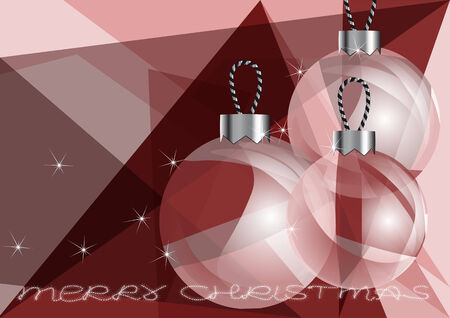 Christmas balls on abstract background  のイラスト素材