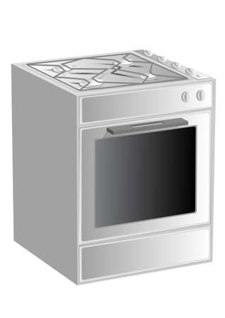 gas-range isolated on white background  のイラスト素材