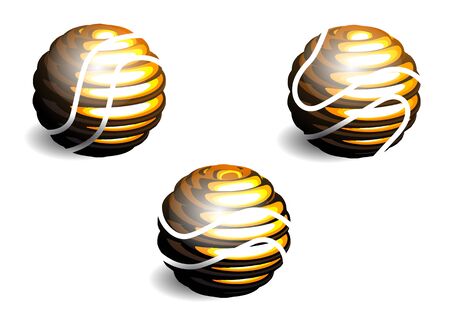 abstract sphere isolated on a white background  のイラスト素材