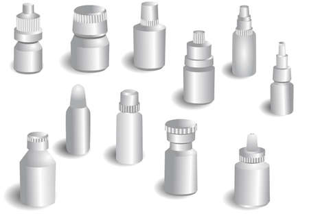 medicine bottle isolated on a white backgroundのイラスト素材