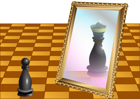 chess pawn as the queen のイラスト素材