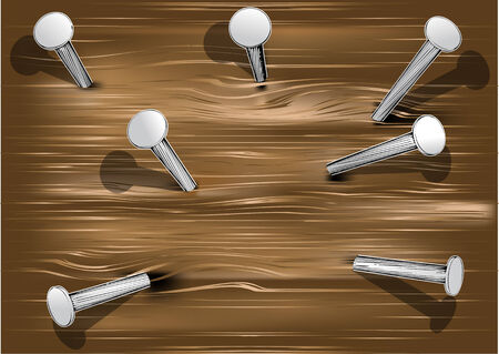 wood and nails  seamless texture in 10 EPSのイラスト素材