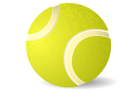 tennis ball isolated on a white backgroundのイラスト素材
