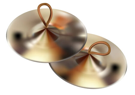 cymbals isolated on white background のイラスト素材