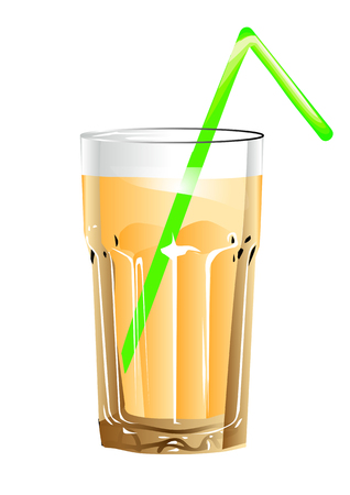 glass of juice isolated on a white backgroundのイラスト素材