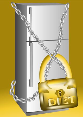 diet  abstract background with lock  10 EPSのイラスト素材