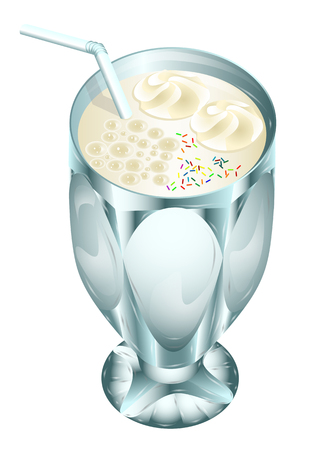 milkshake isolated on a white background  10 EPSのイラスト素材