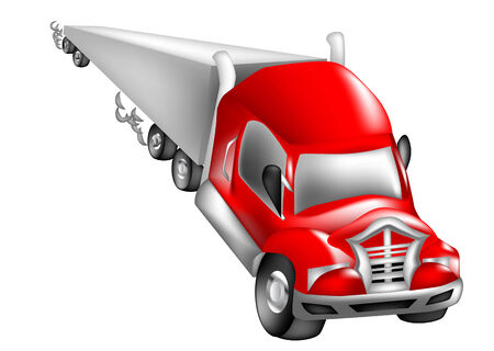 abstract nonexistent truck isolated on a white backgroundのイラスト素材