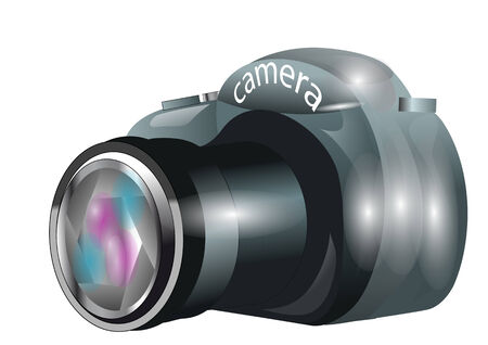 camera isolated on a white background  10 EPSのイラスト素材