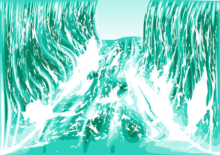 water flow and blue skyのイラスト素材