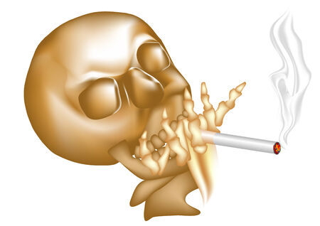 smoking cigaretteのイラスト素材