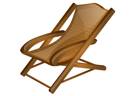 wood chair isolated on a white backgroundのイラスト素材