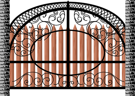 gate isolated on white のイラスト素材