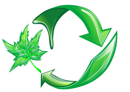 recycling  arrow isolated on a white backgroundのイラスト素材