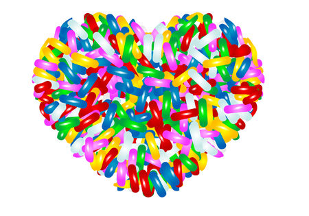 sprinkles isolated on a white backgroud のイラスト素材