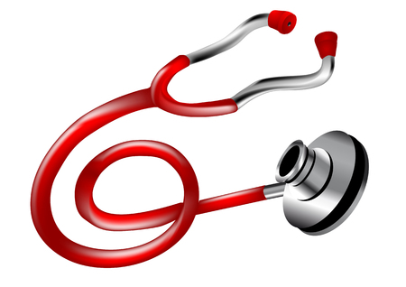 stethoscope siolated on a white background  のイラスト素材