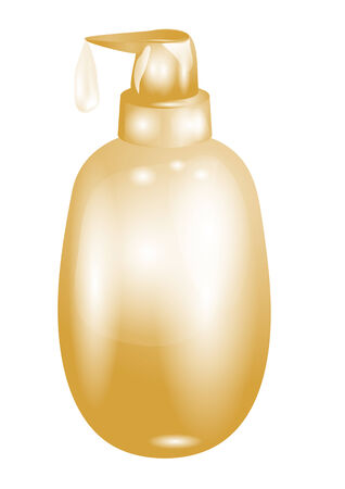 lotion bottle isolated on white backgroundのイラスト素材