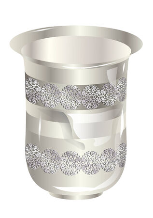 silver glass isolated on a white backgroundのイラスト素材