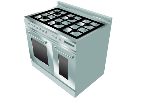 cooker isolated on white background  のイラスト素材