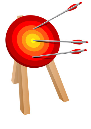 arrow target isolated on awhite backgroundのイラスト素材