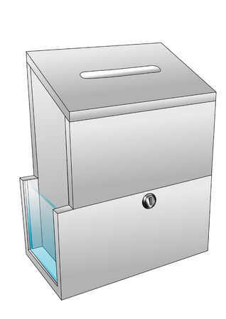 ballot box isolated on a white backgrounsのイラスト素材