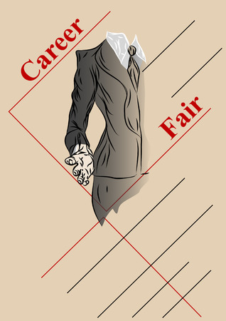 career fair  empty template of job faireのイラスト素材