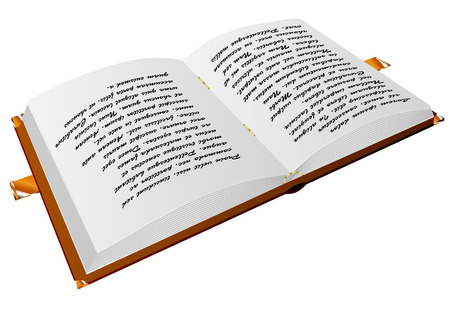 diary  opened book isolated on white backgroundのイラスト素材