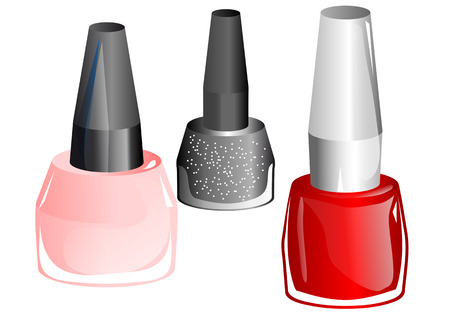 nail polish isolated on a white backgroundのイラスト素材