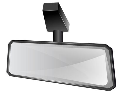 rear viewer mirror isolated on white backgroundのイラスト素材
