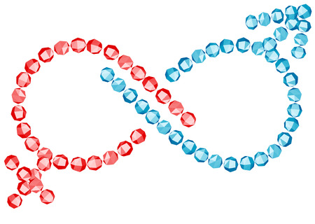 gender as precious stonesのイラスト素材