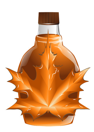maple syrup isolated on a white backgroundのイラスト素材