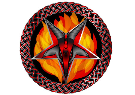satan  sign isolated on a white backgroundのイラスト素材