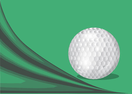 green background with a golf ball and abstract shadowのイラスト素材