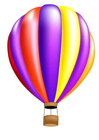hot air balloon colorful isolated on a white backgroundのイラスト素材