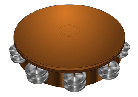tambourine iso?ated on a white background. 10 EPSのイラスト素材