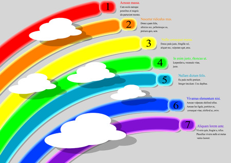 rainbow infographics. abstract business background rainbow infographicsのイラスト素材